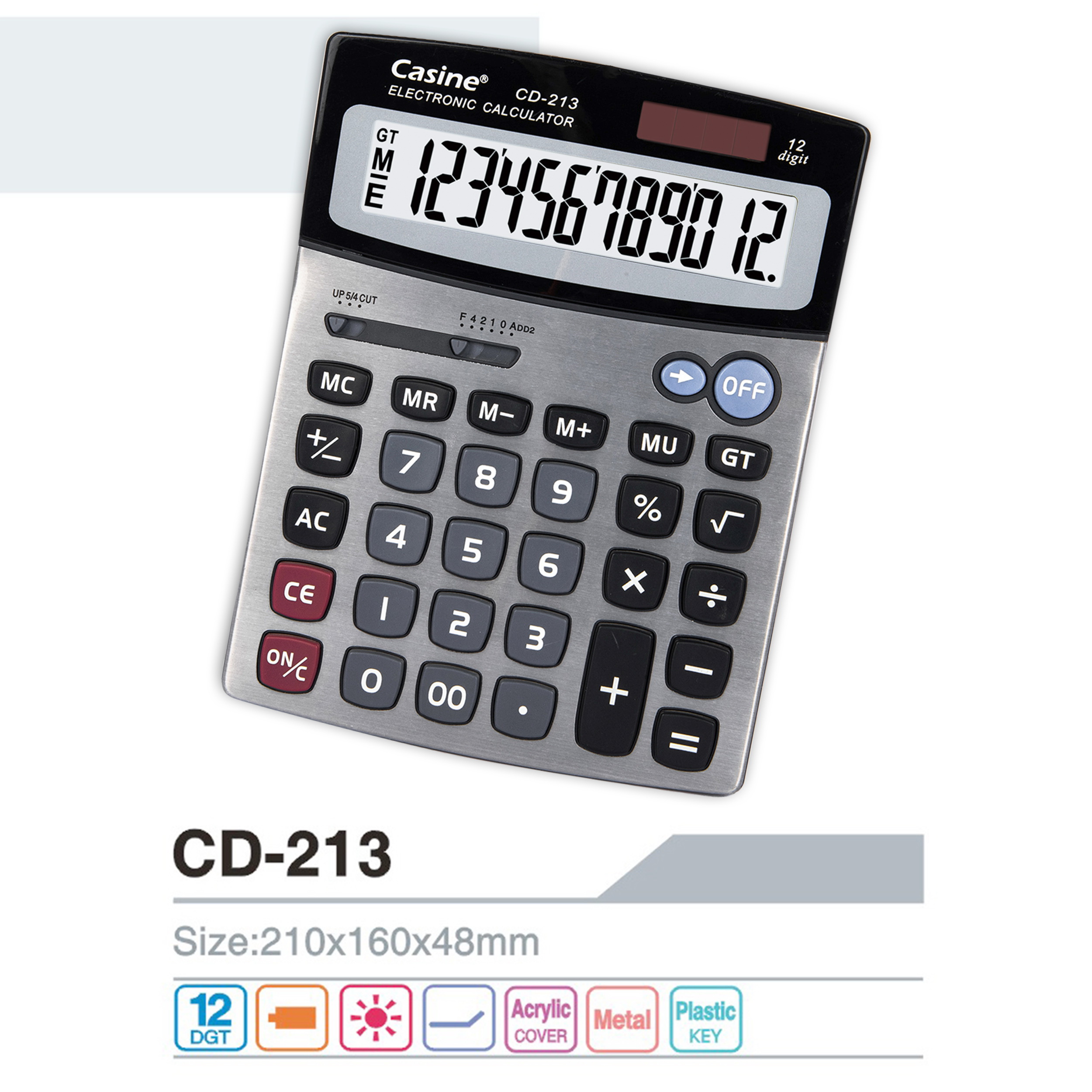 CD-213 - 12-digit desktop calculator - Casine