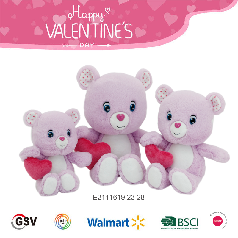 Valentine Animals Bear Gtst Plush Toy（e2111619/23/28）