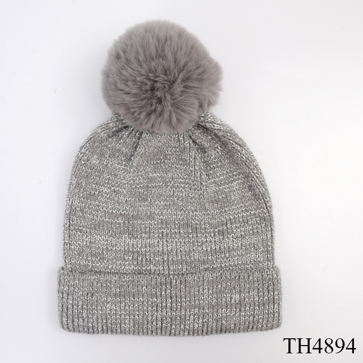 winter colorful knitting hat with lurex