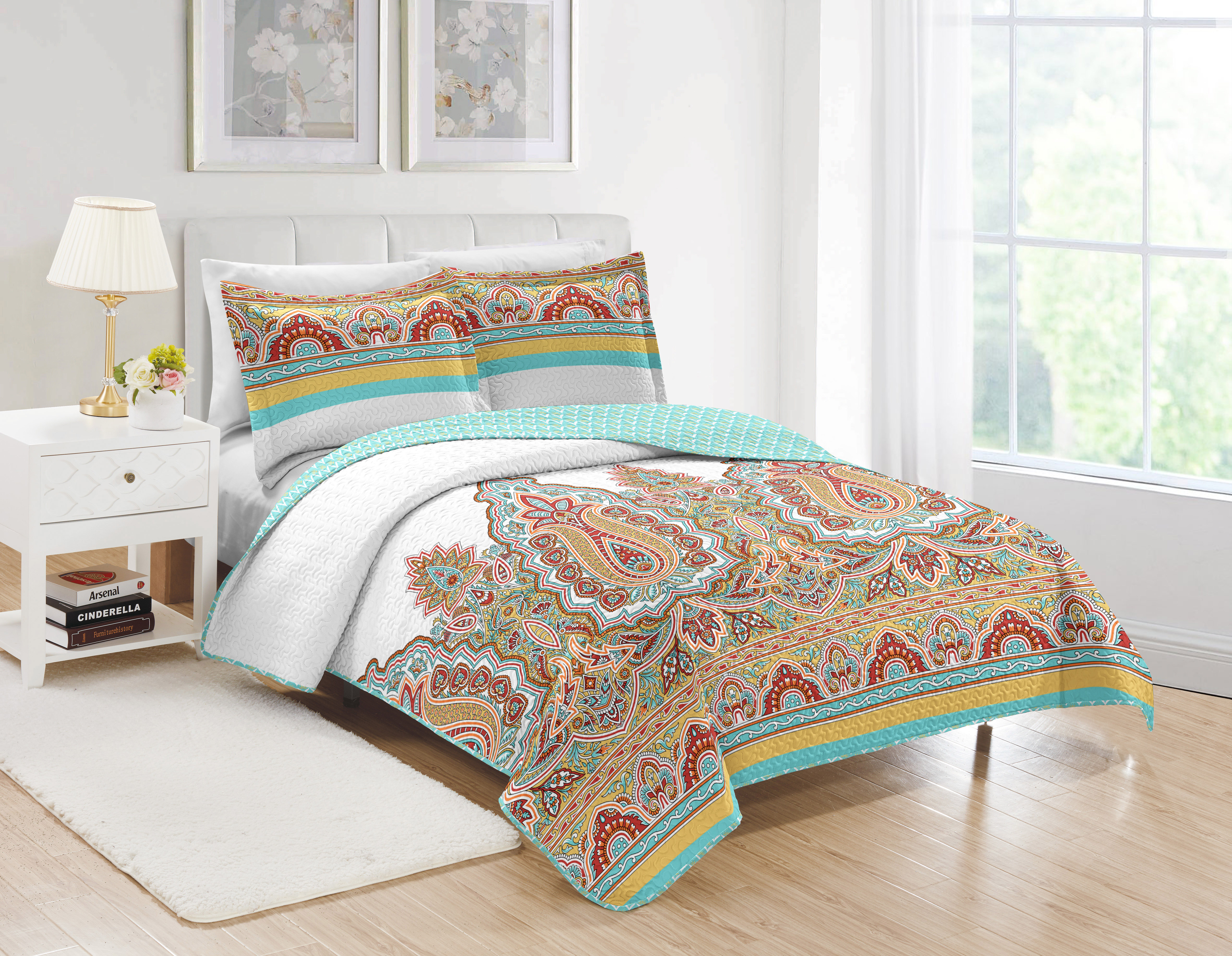 Factory color quilted wholesale bedspreads