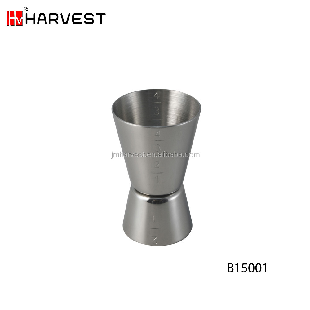 S/S Bar Jiggers With Scales