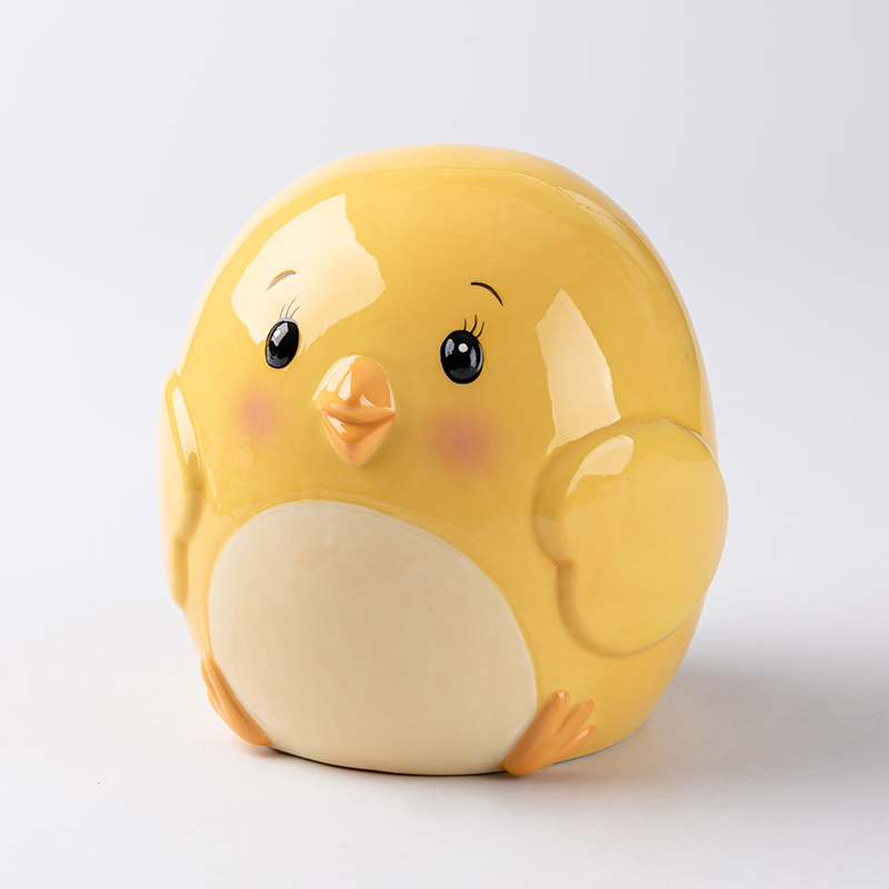 Ceramic little yellow chicken series piggy bank