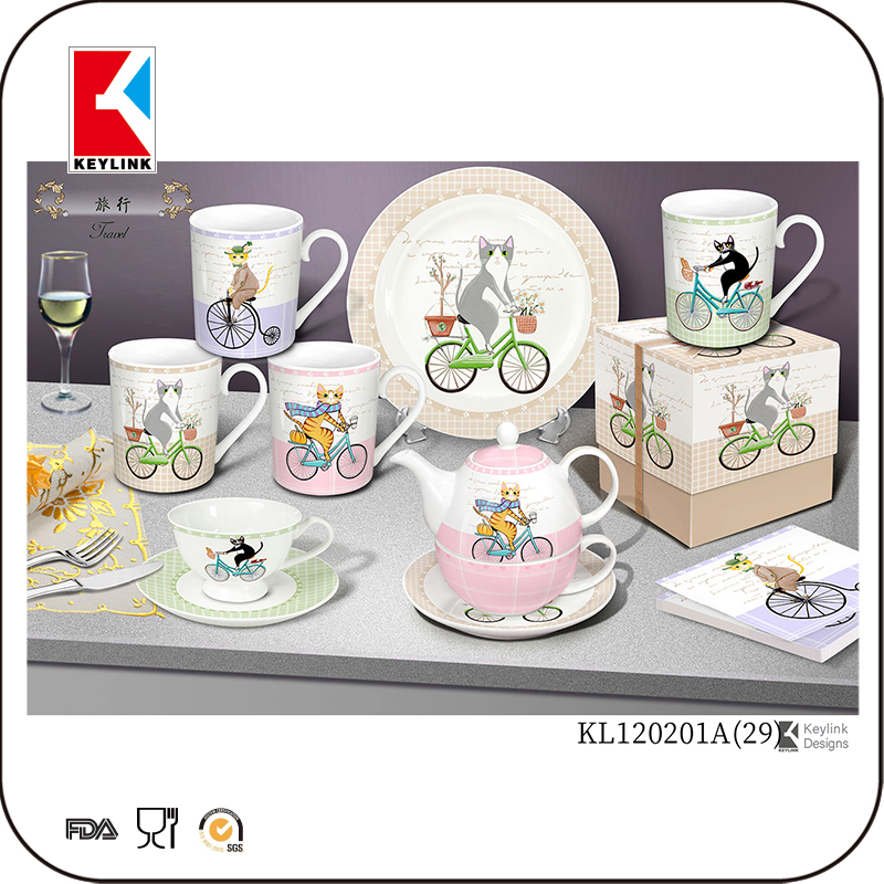 Cats On Bike Design Animal Coffee Mugs