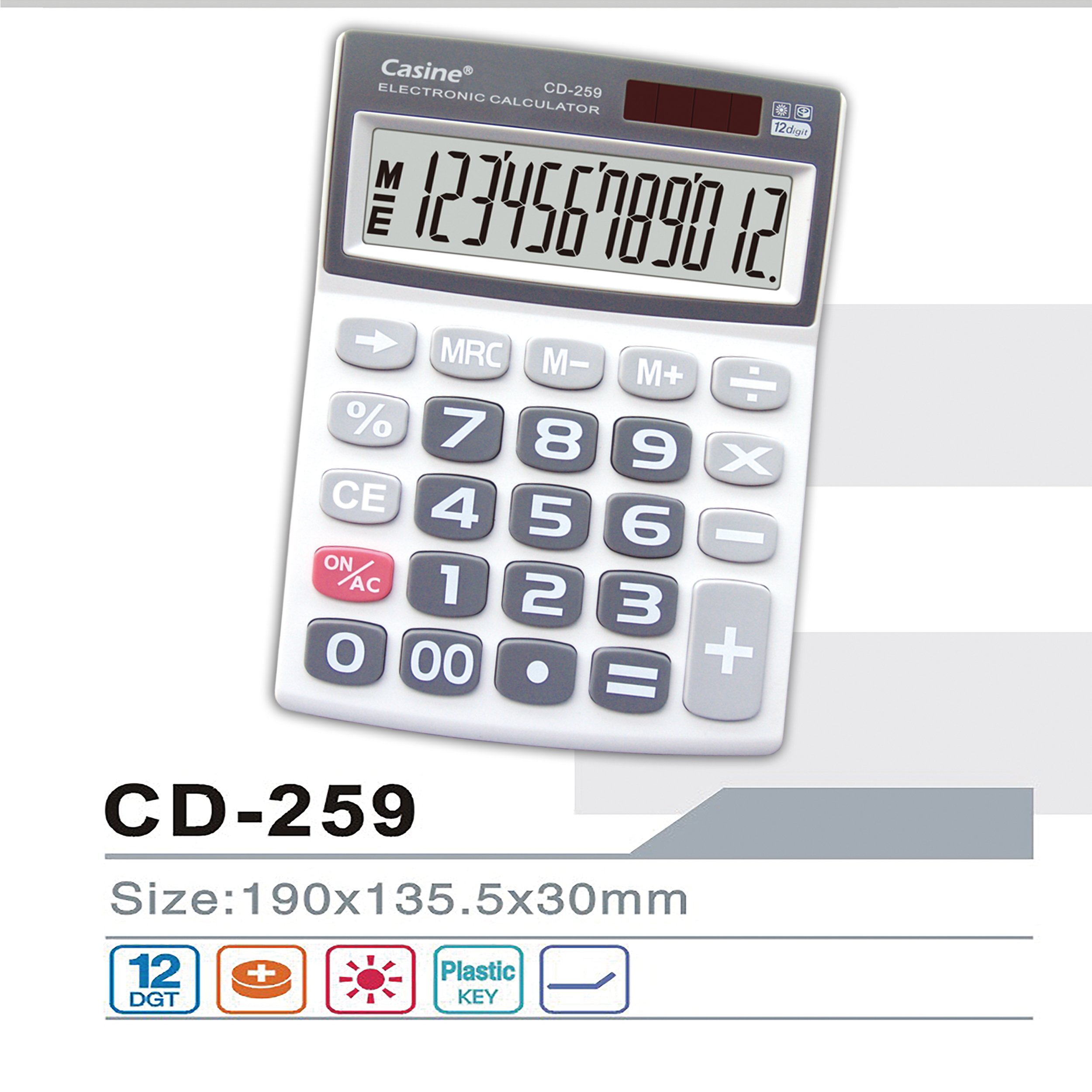 CD-259 - 12-digit desktop calculator - Casine