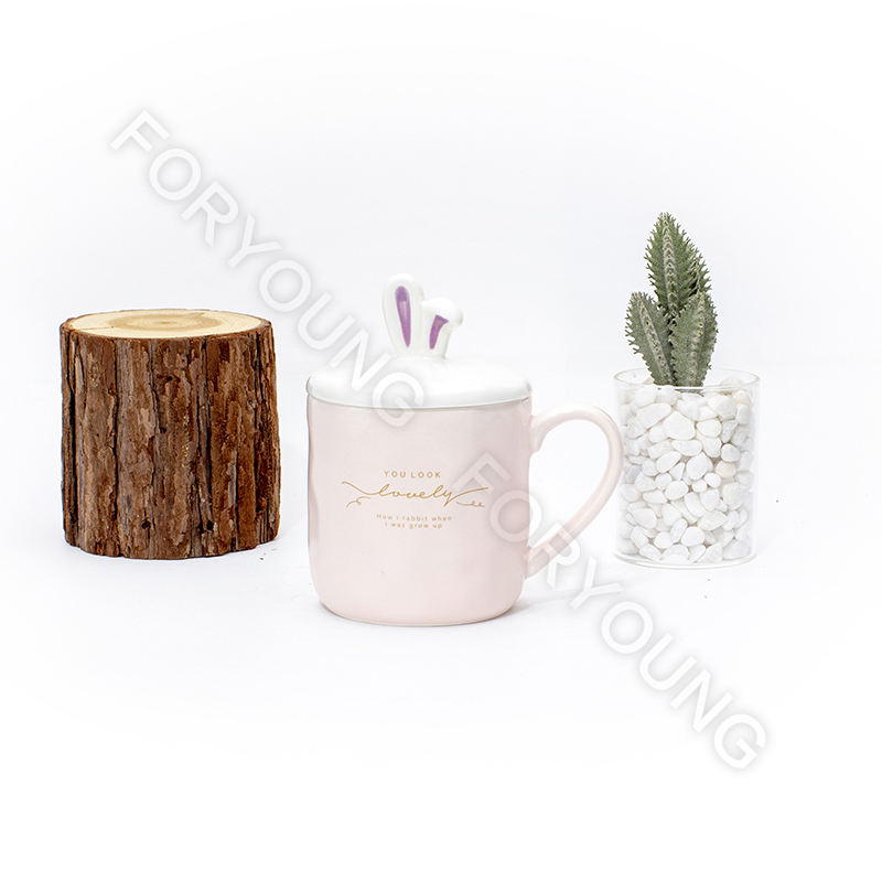 Ceramic mug gift set of 4 /2 New Bone Porcelain customized