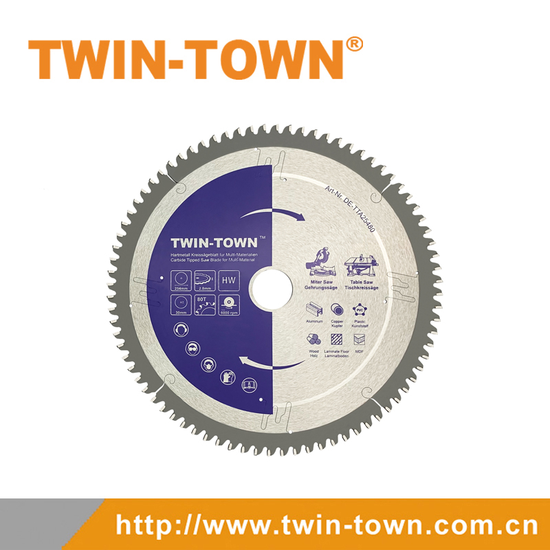 TCT Saw Blades for Cutting Non-Ferrous Metal, Aluminium & Plastic