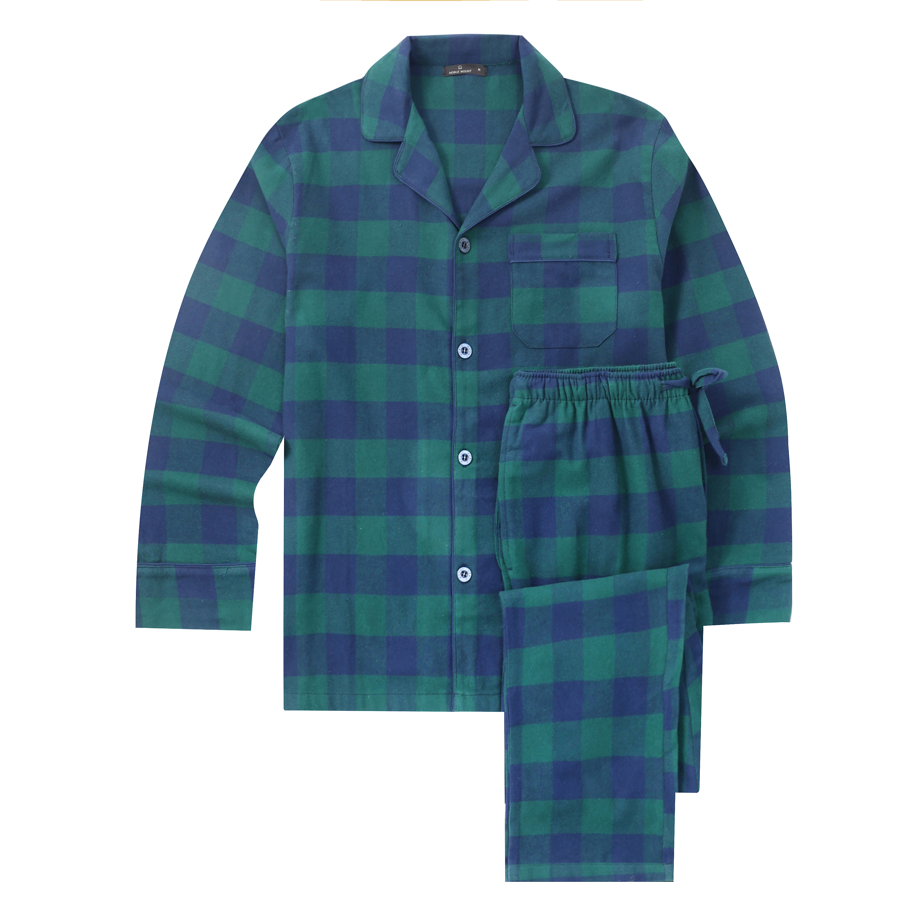 Mens Cotton Yd Flannel Pj Set