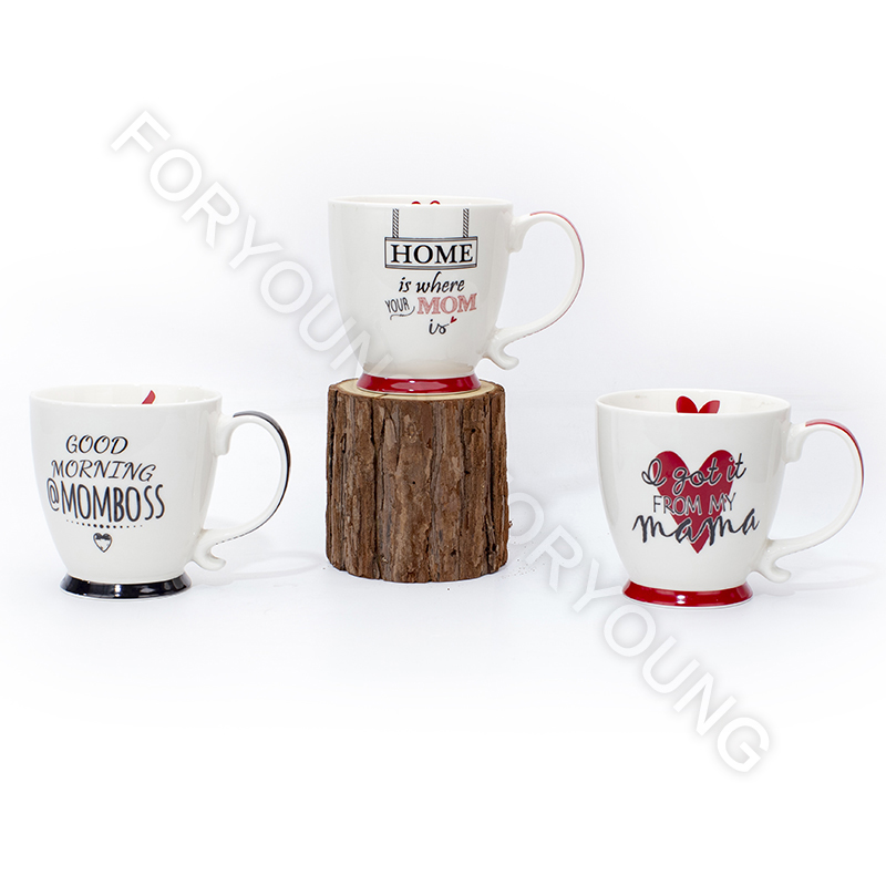 Ceramic mug gift set of 4 /2 New Bone Porcelain customized