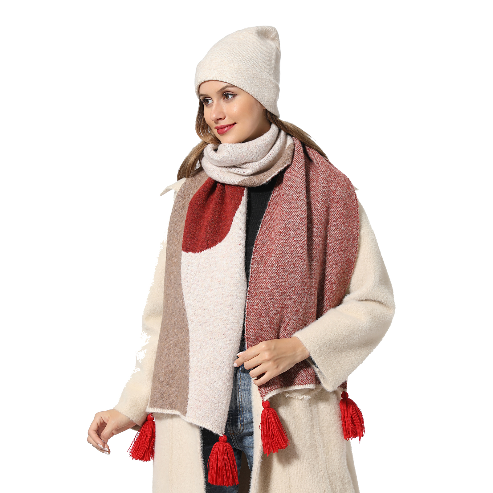 Cashmere wool AW scarf set