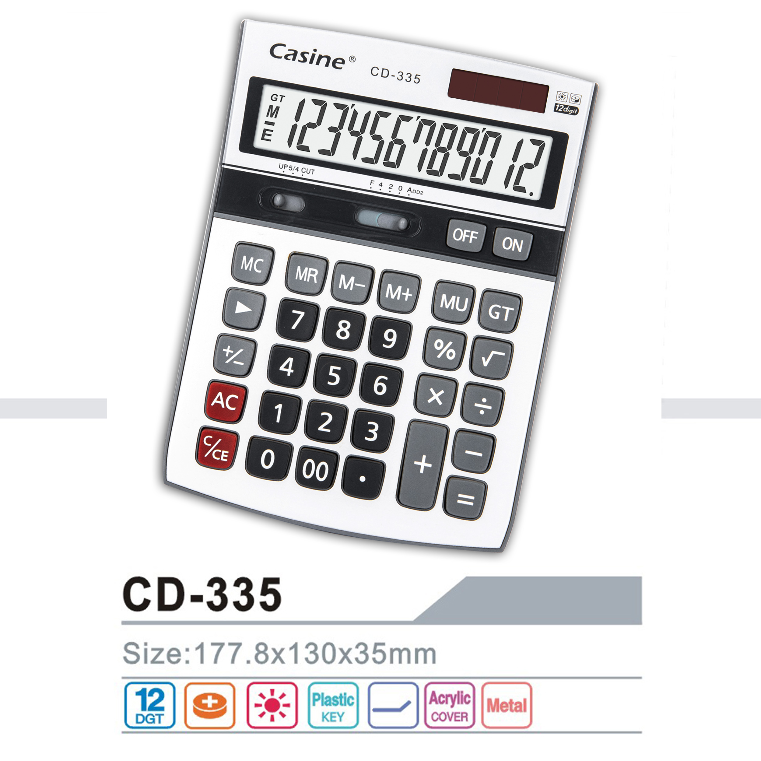 CD-335 - 12-digit desktop calculator -Casine