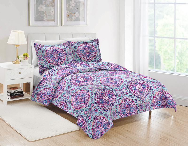 Twin size fitted home 100% cotton soft bedspread set on sale