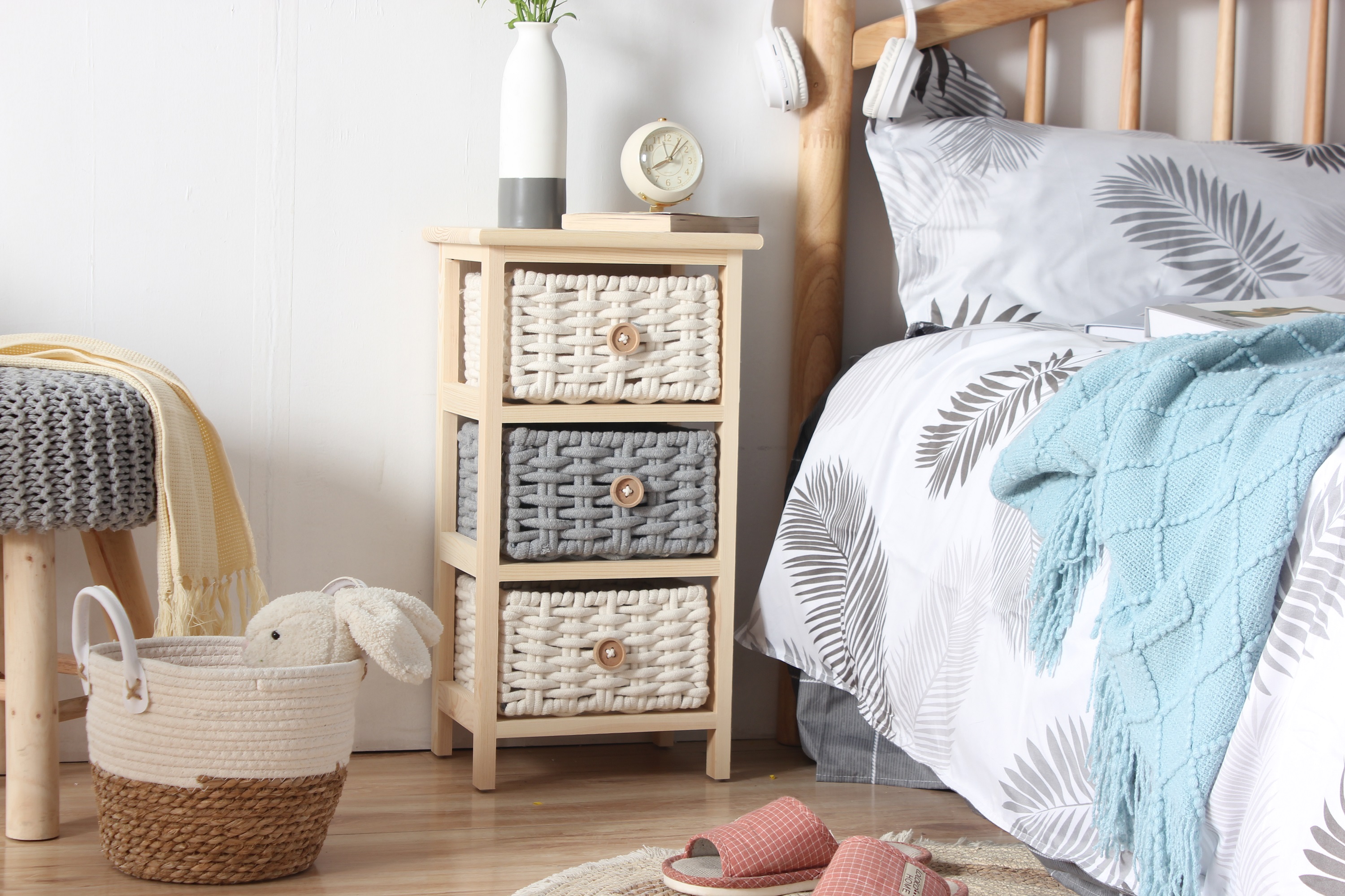 wooden cabinet with 3 drawers