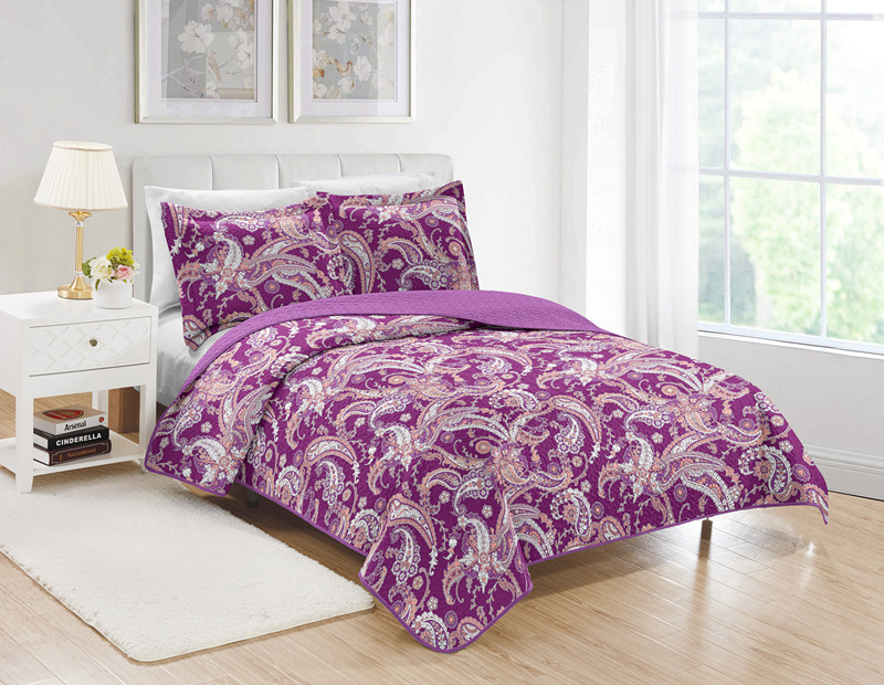 American Style 3 Pcs Quilt Woven Air Conditioner 100% Polyester Adult Ultrasonic Bedspread Set