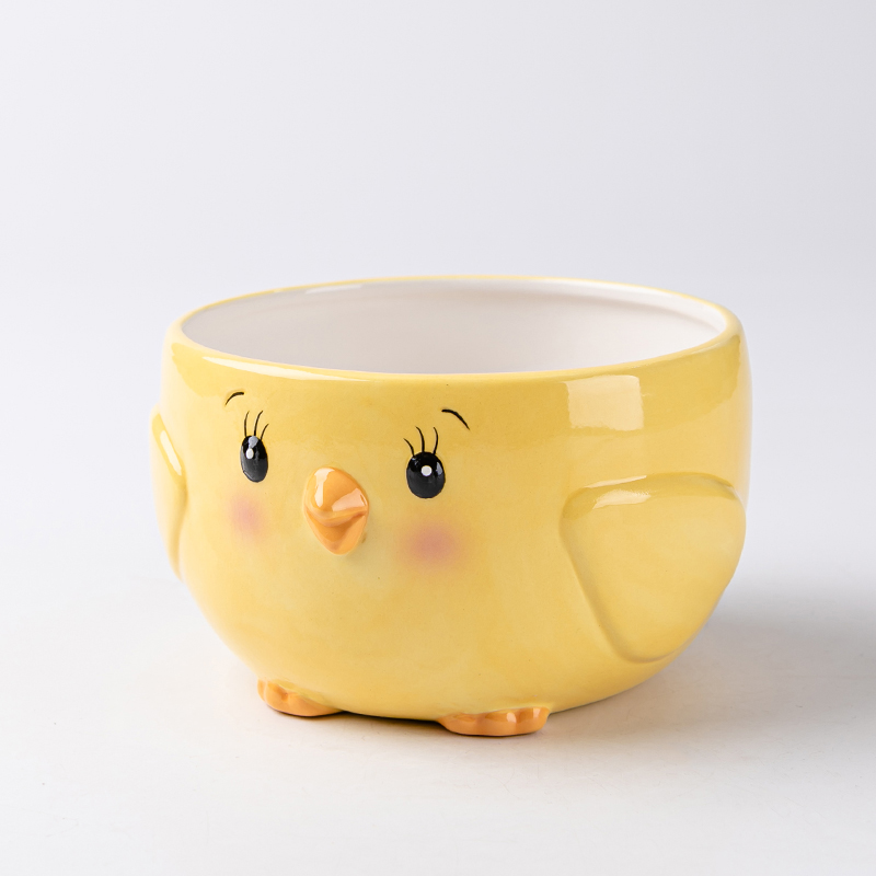 Ceramic little yellow chicken series bowl