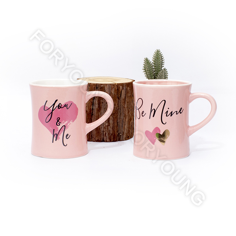 Ceramic mug gift set of 4 /2 New Bone Porcelain customized