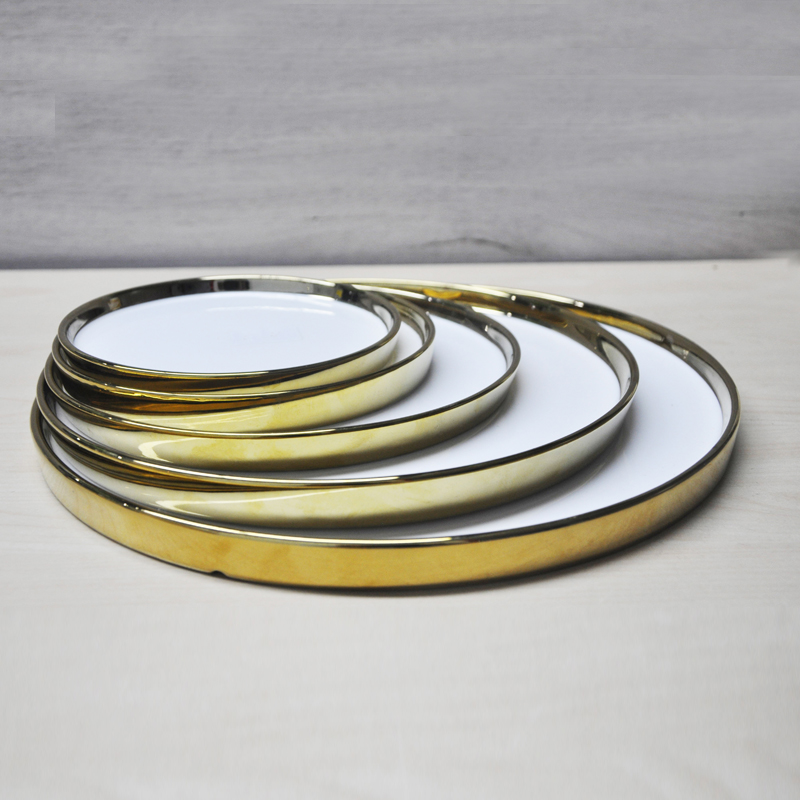 Ceramic cup gold coffee cup saucer plate bowl pot set milk jug sugar bowl set coffee teapot plating