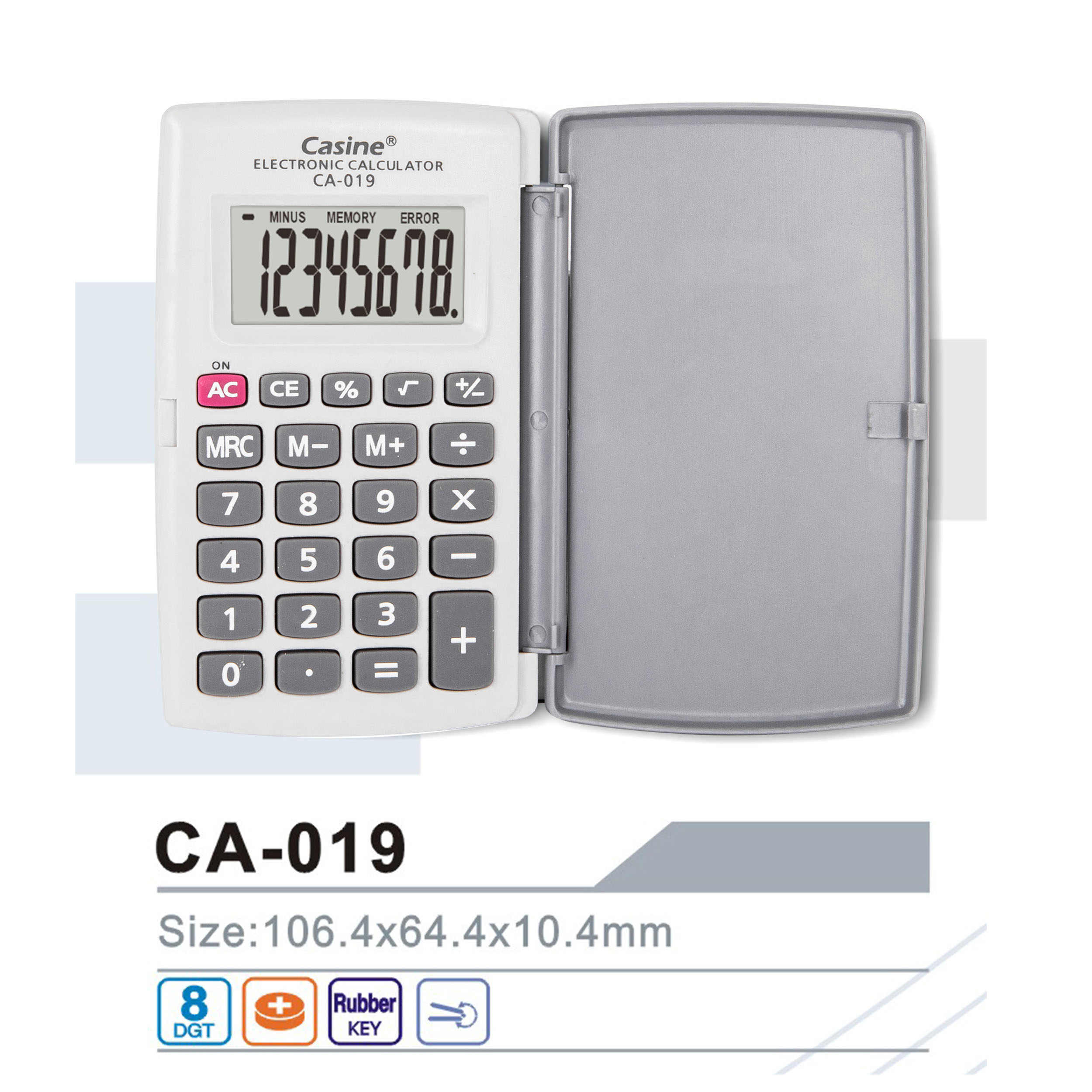 CA-019 - Casine_8-digit handheld calculator