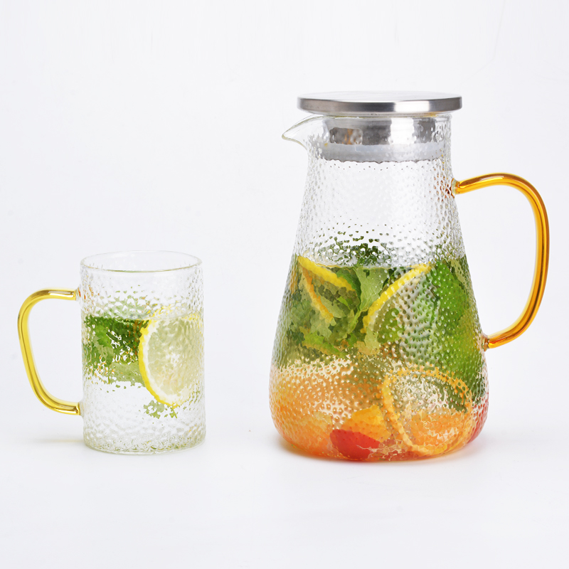 Glass Water or Wine Carafe with Lids - 1 Liter