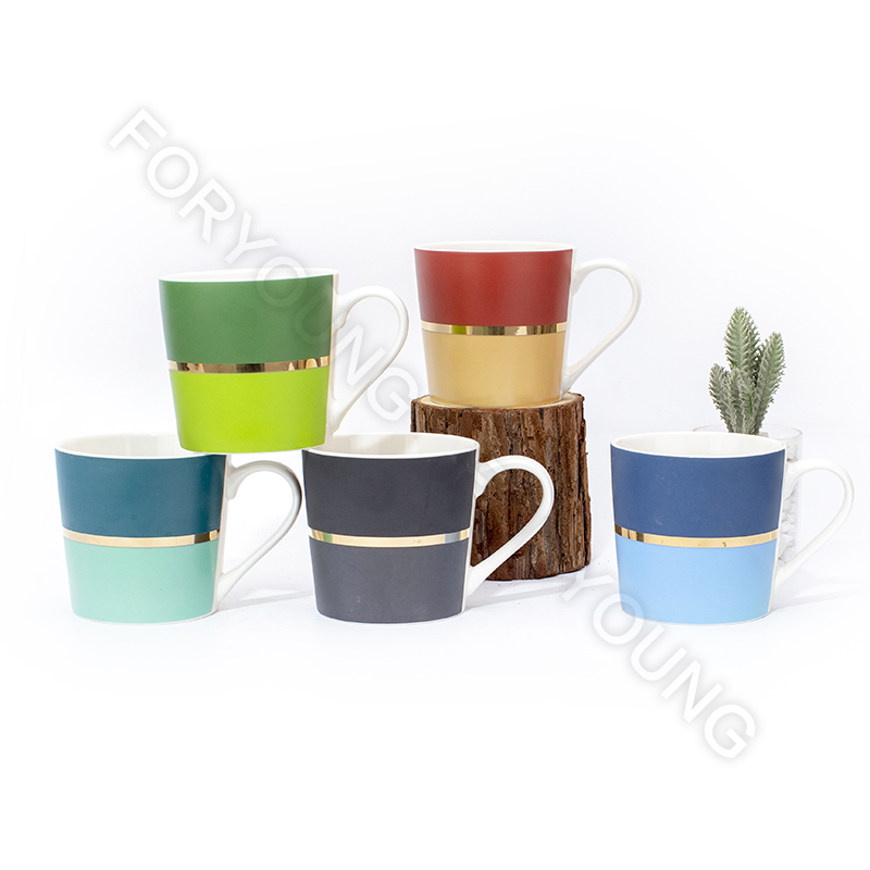 Ceramic mug gift set of 4 /2 New Bone Porcelain customized