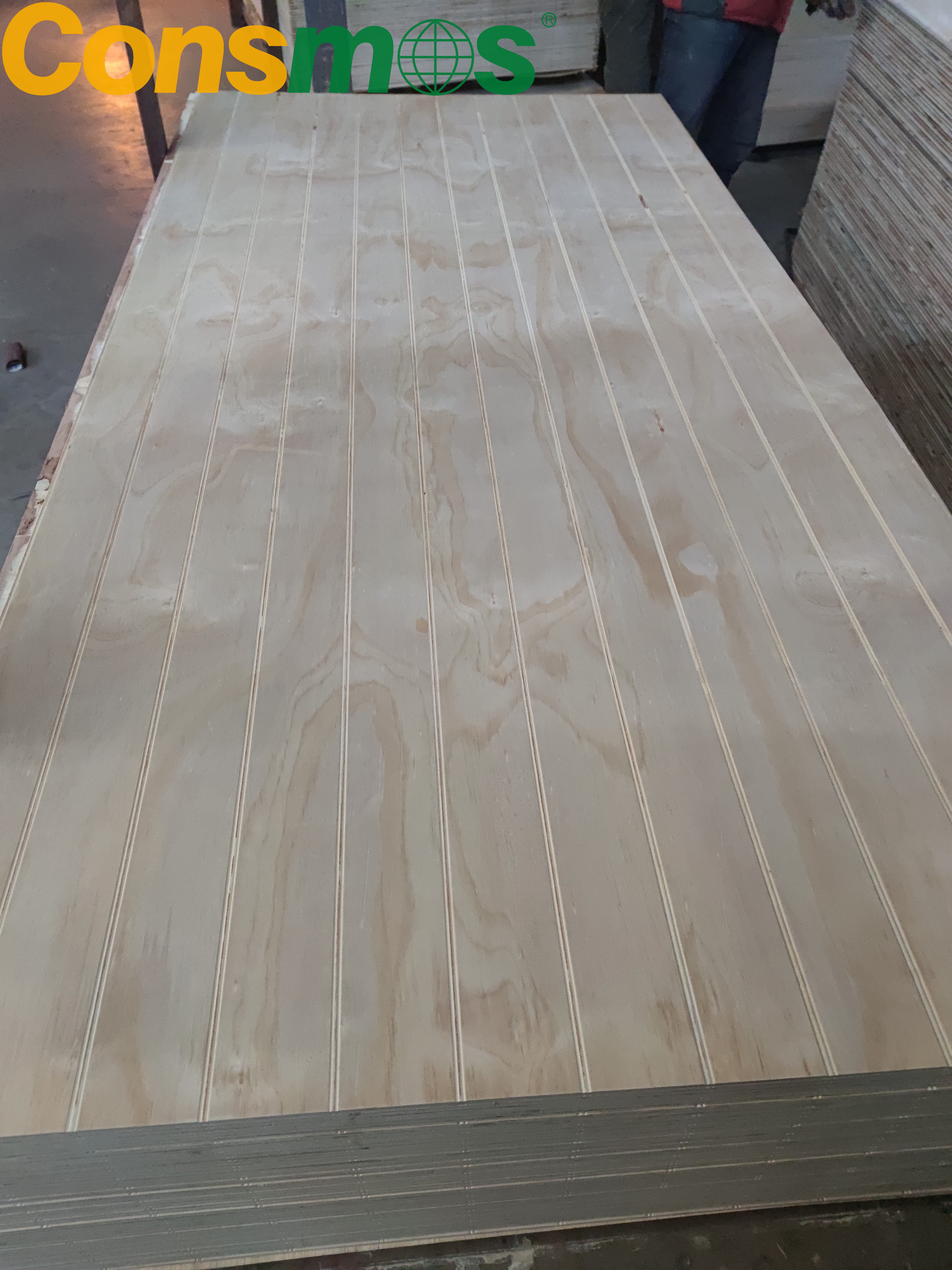 Groove pine plywood