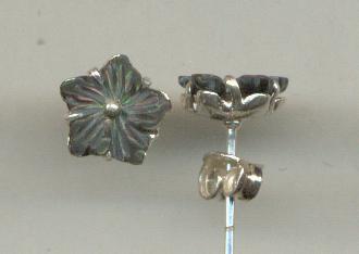 Silver stud ear
