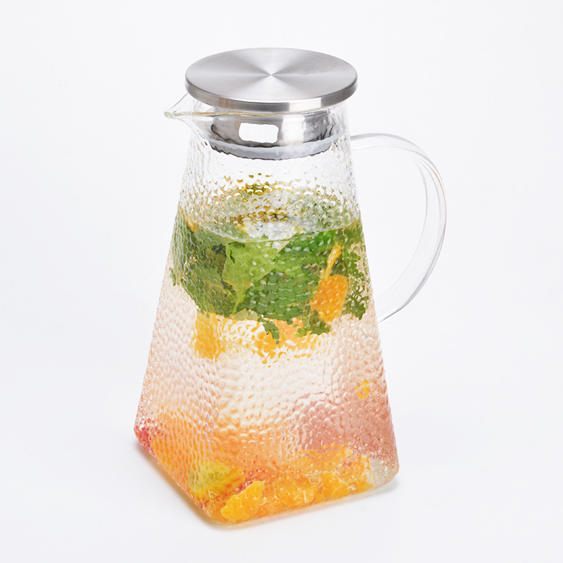 Heat Resistant Borosilicate Water Carafe Jug Beverage Pitcher for Water