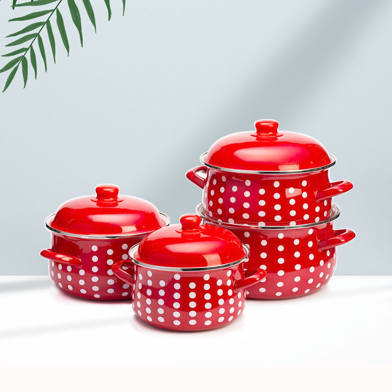 Enamel cookware set enamel kitchenware cookware set