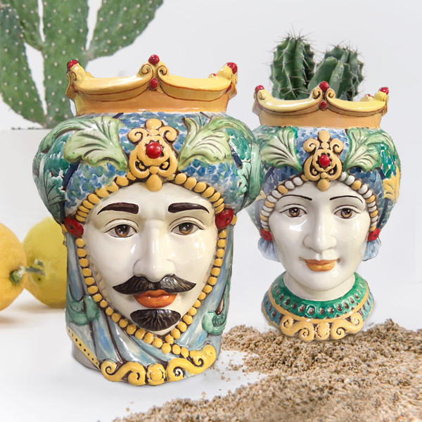 Porcelain Garden Pot Face Head Flower Planter