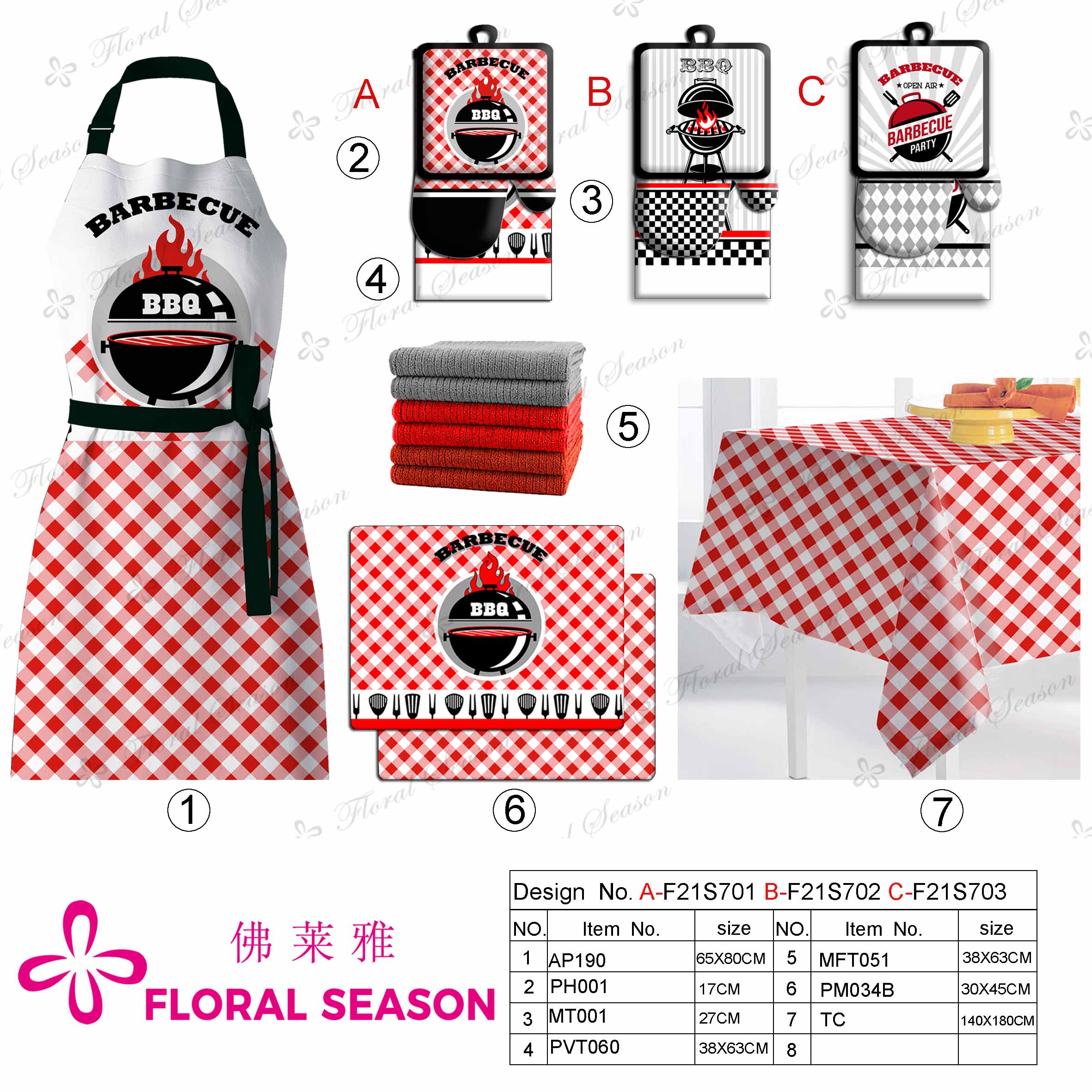 Apron,cotton,polyester,baking,kitchen Set,gift,oeko-Tex