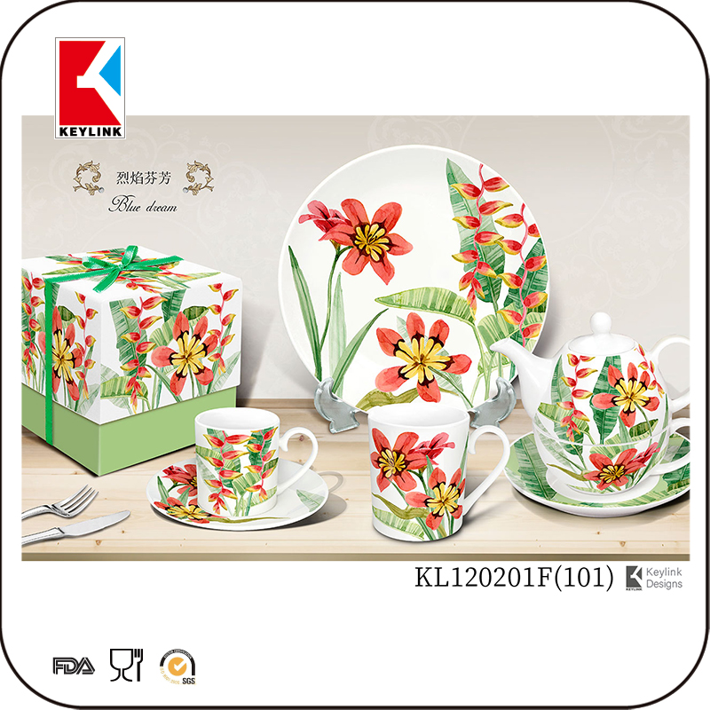 Ceramic Flower Coffee Mug New Bone China