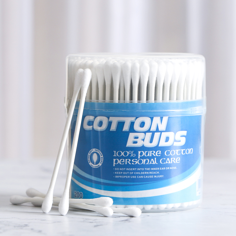 #1 A Paper cotton buds in round canister