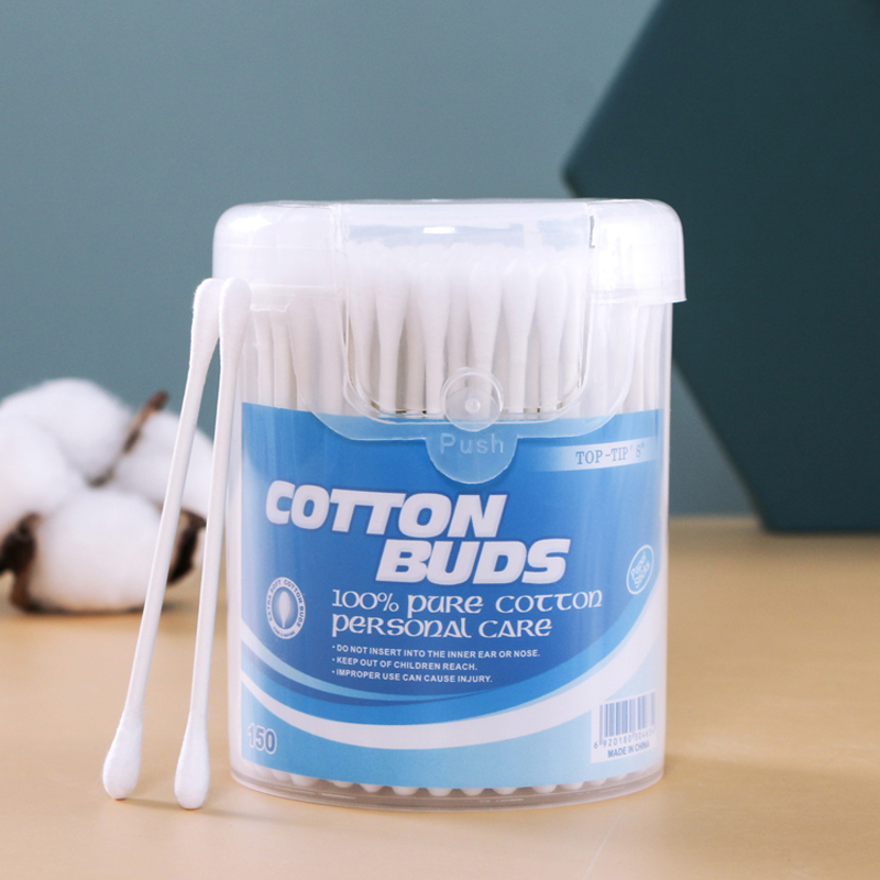 #1 A Paper cotton buds in round canister