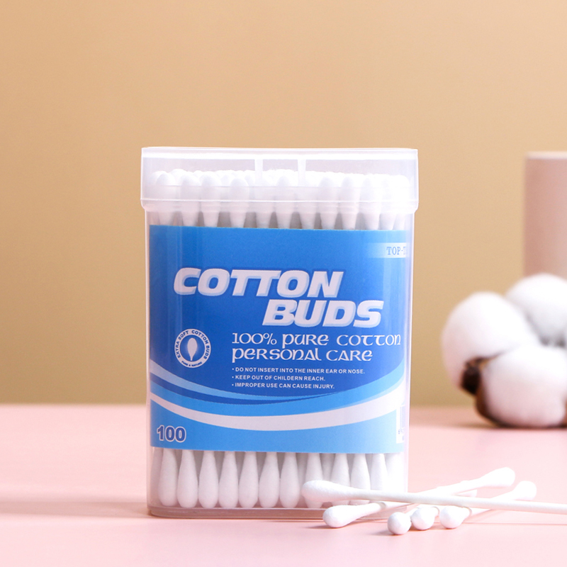 #1 A Paper cotton buds in square canister
