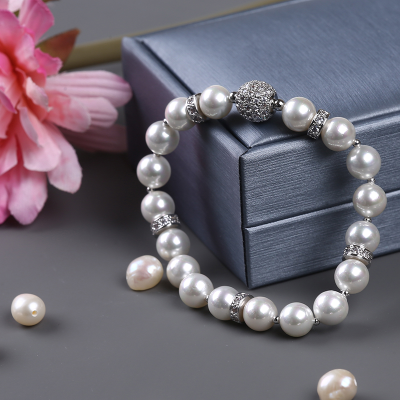White Color Shell Pearl Bead Bracelet Fahion Jewellery For Gifts