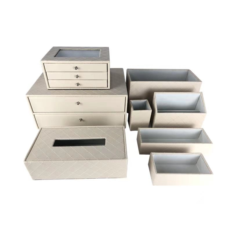 Office Set Leather Desktop Stationery Gift Set, Office Table Organizer