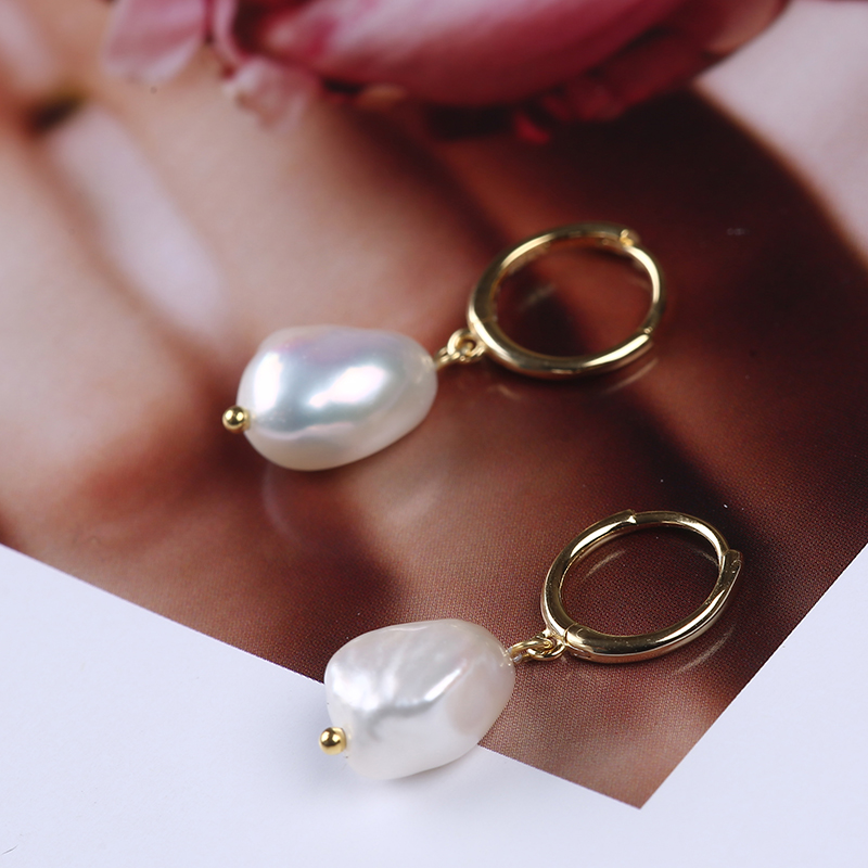 2021 Hot Sale Freshwater Pearl Earring With 925 Sterling Silver Hook