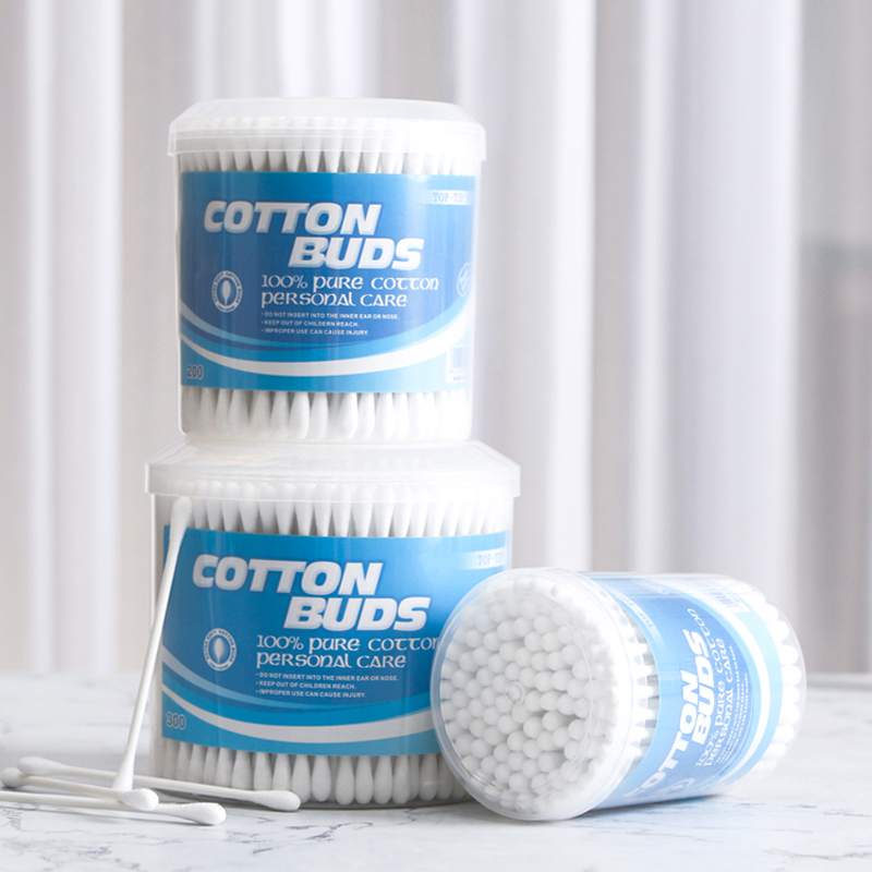 #1 A Paper cotton buds in round canister