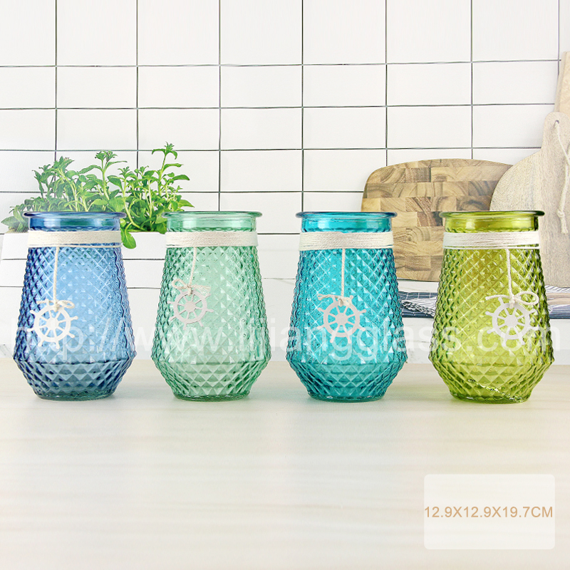 Sprayed glass vase