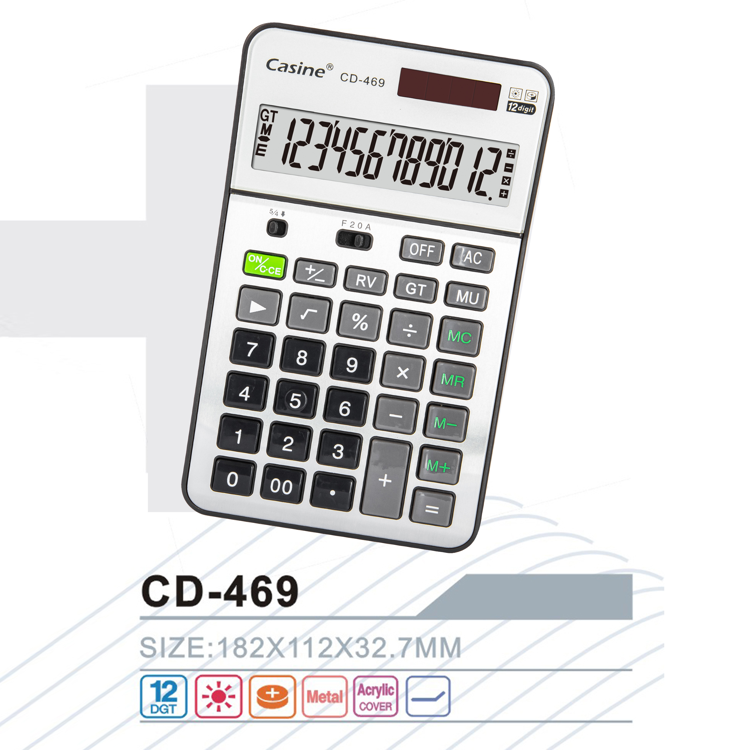 CD-469 - 12-digit desktop calculator-Casine