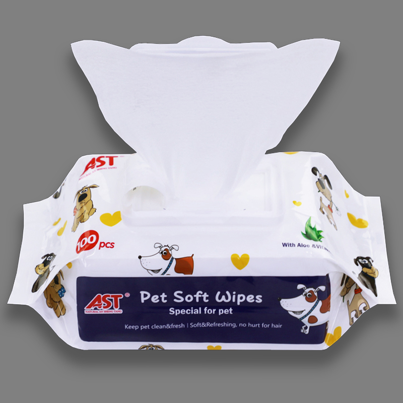 100pcs customized private label Dog and cat tear stains cleaning wipe pet paws teeth cleaning deodorize pet cleaning wipes