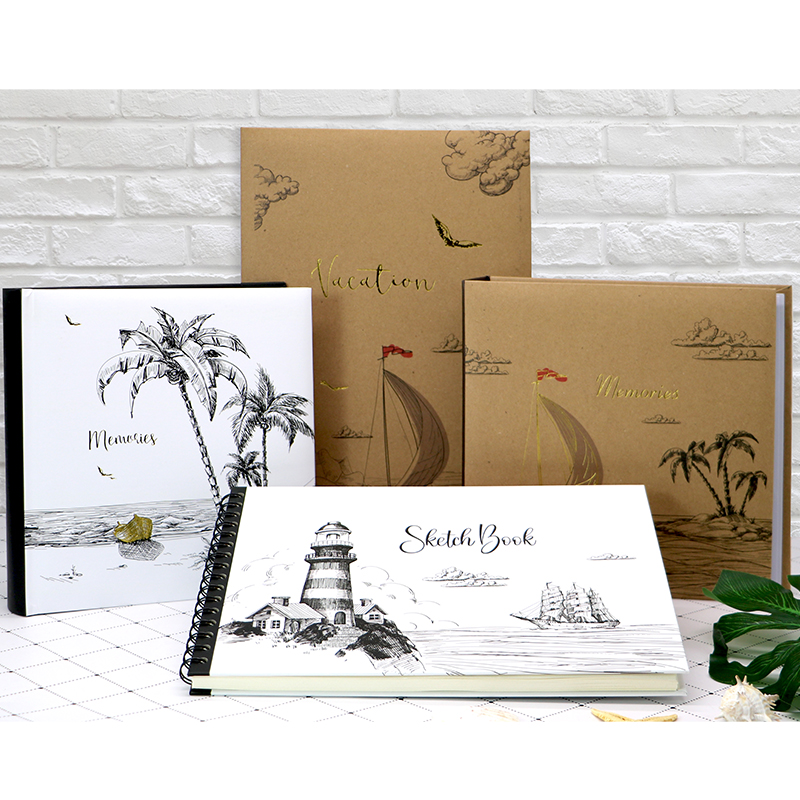 SketchBook, Travelling Scrapbook, Book Bound Photo Album, DIY scrapbook album, PP Weld Bound Photo Album, Spiral A5 Notebook