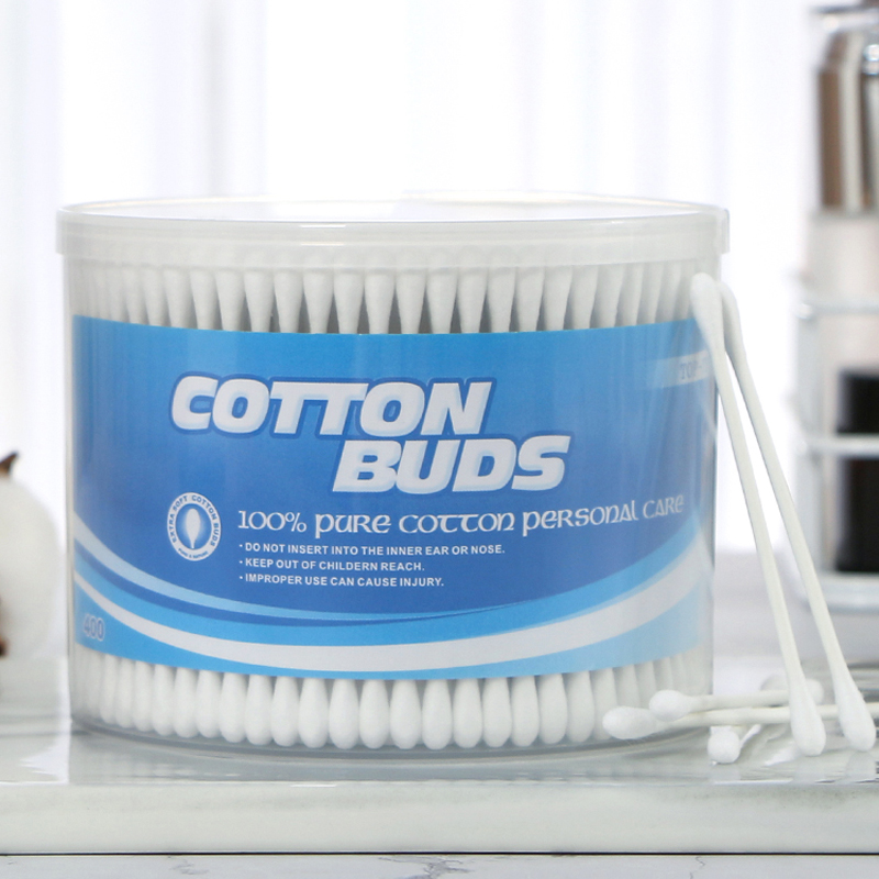 #1 A Paper cotton buds in round canister
