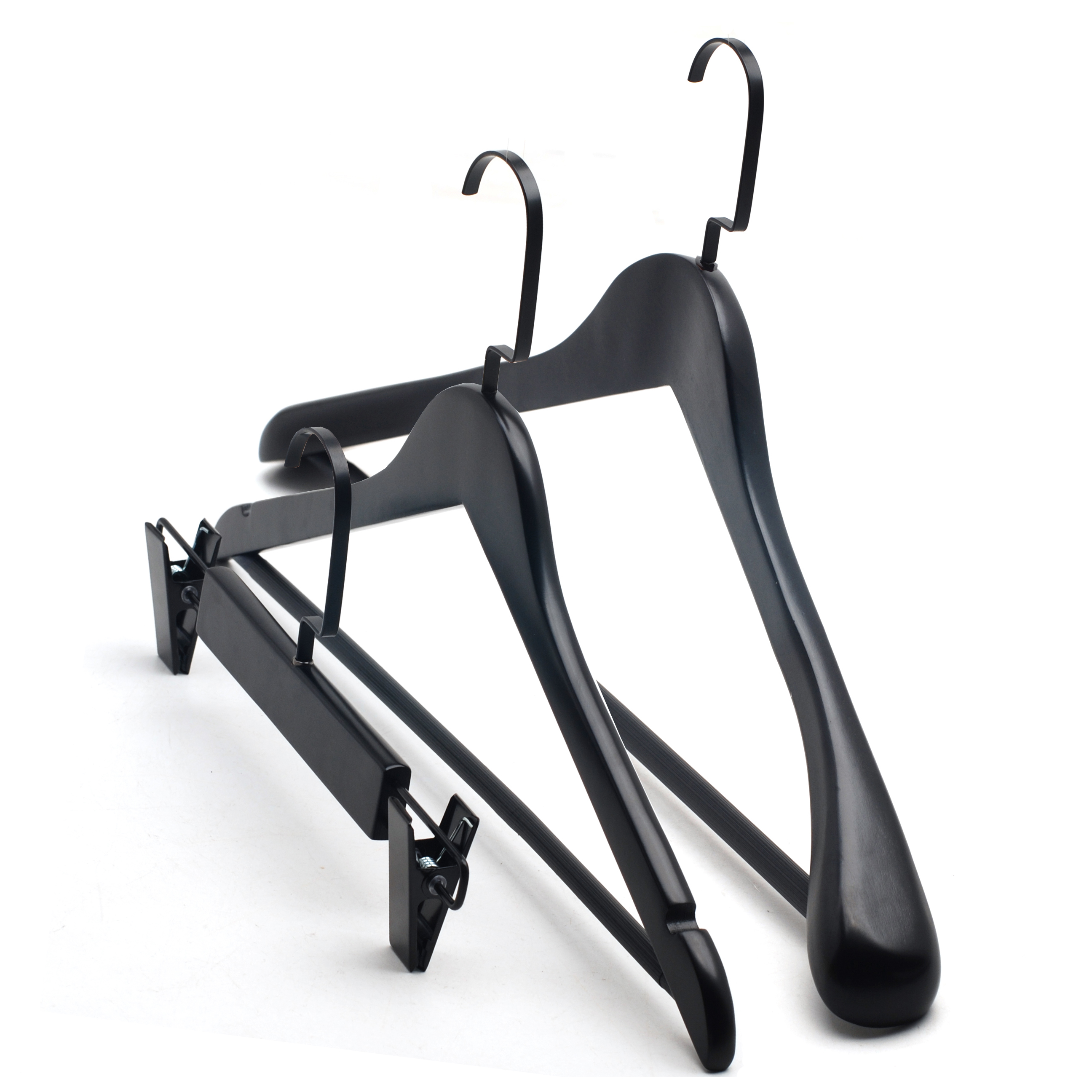 01 Hotel Apparel Custom Brand Wooden Suit Hanger