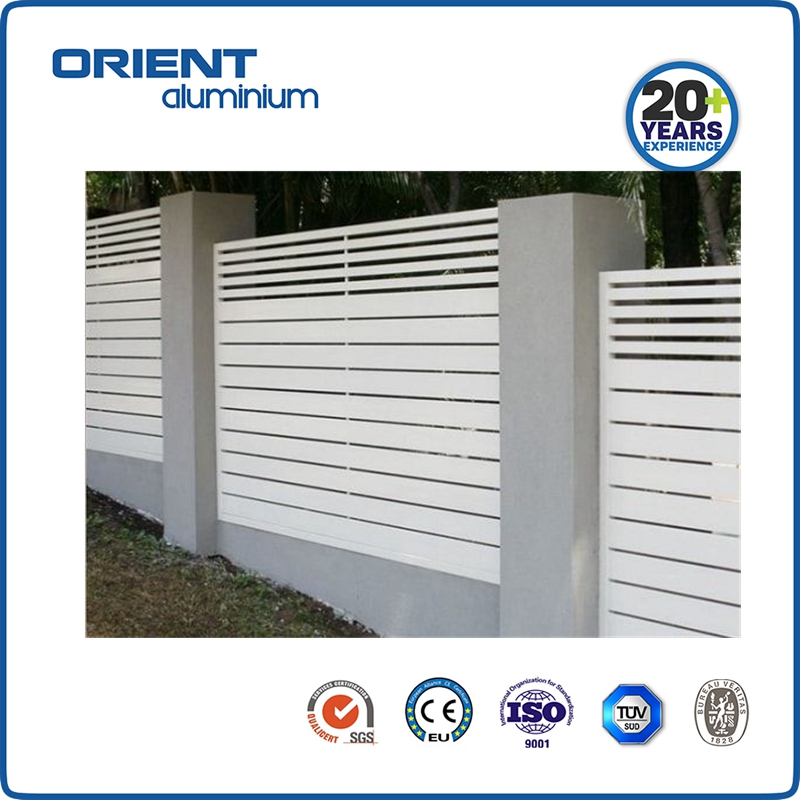 Aluminium slat fence privacy fencing panels for courtyard