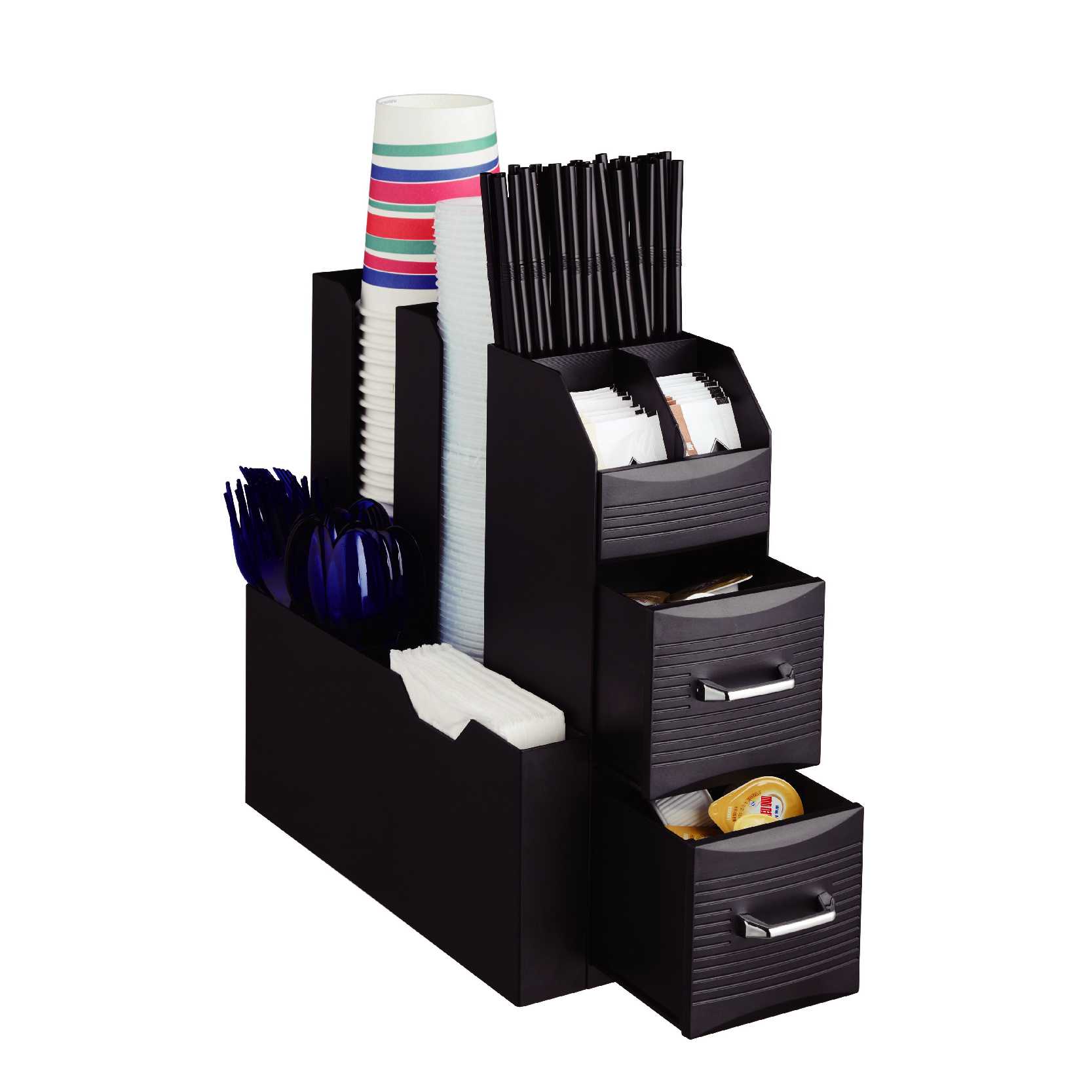 Coffee organizer Plastic coffee condiment and other accessories caddy
