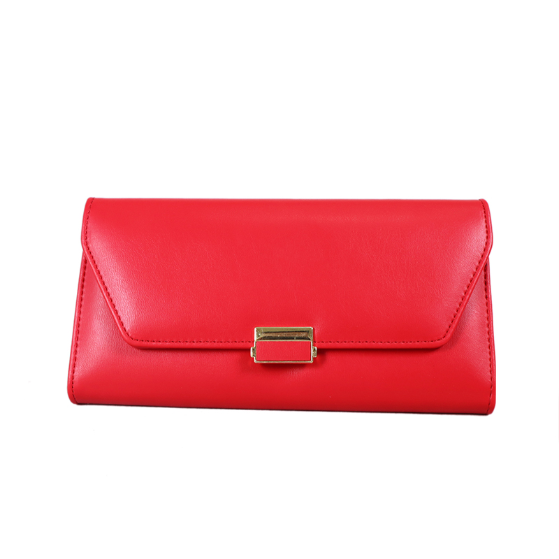 Metal decoration flap multi-pocket wallet