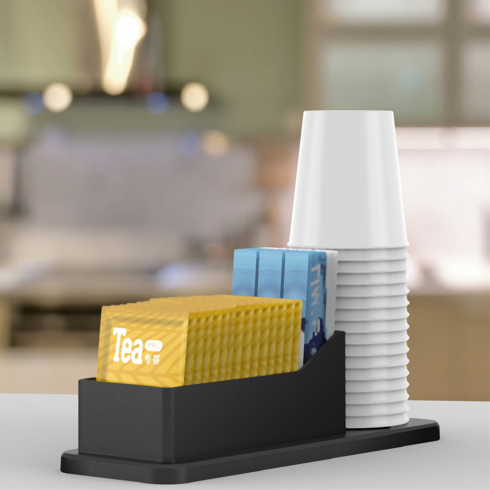 Coffee organizer with 2 compartment