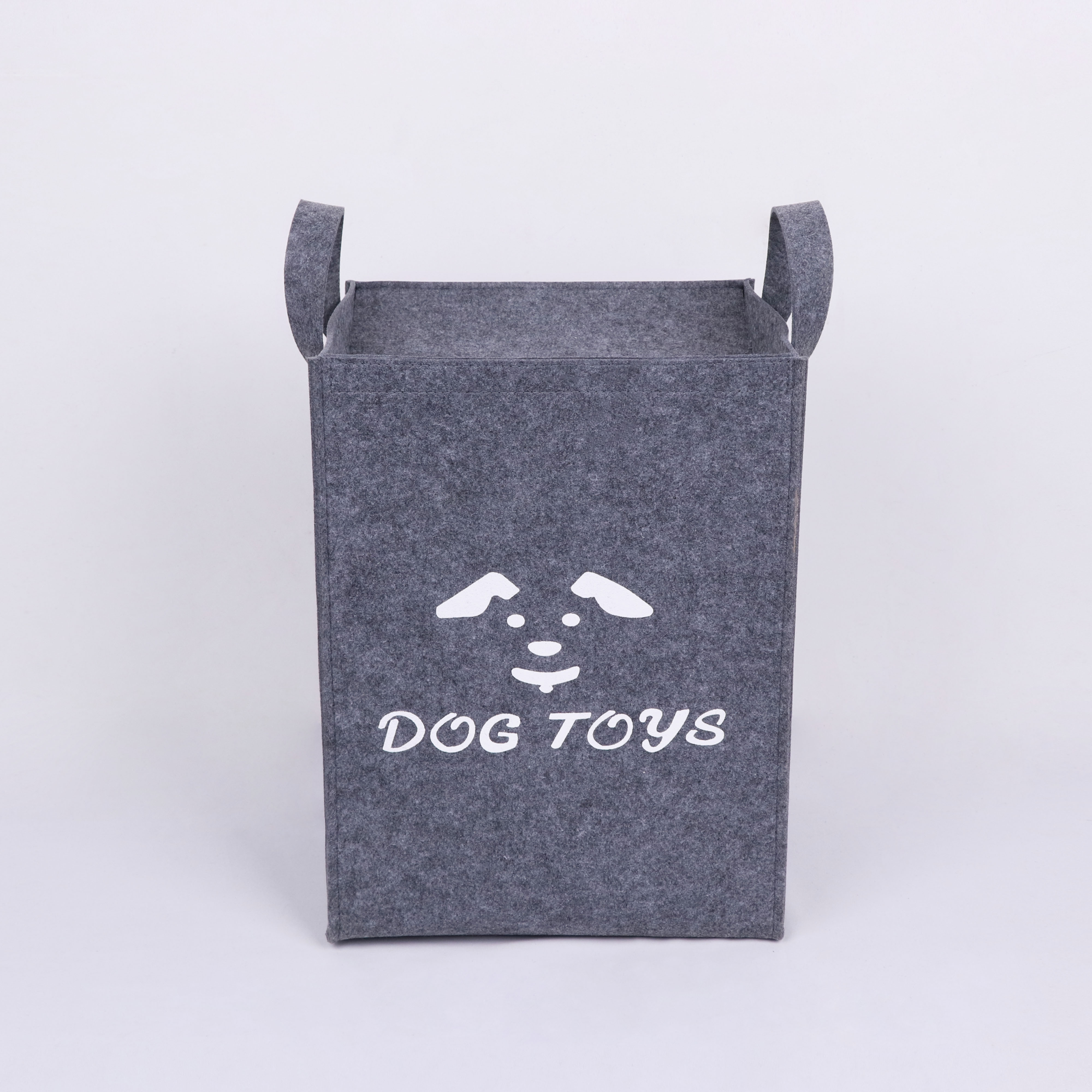Felt storage basket, pet dog toys storage box, sundry storage basket with lid