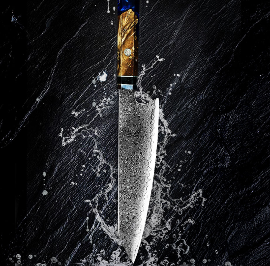 Kitchen Chef Knife 8 Inches Cooking Knife Carbon Stainless Steel Kitchen Knife with Sheath and Ergonomic Handle - Chopping Knife for Professional Use