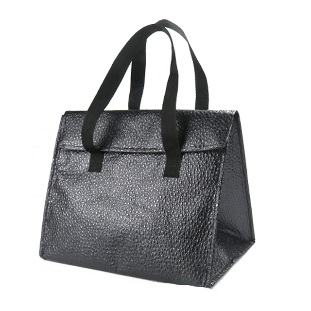 Customed wholesale Black Insulated Lunch Bag Wine Cooler Bag